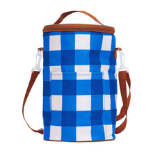 Load image into Gallery viewer, Picnic Cooler Bag - Tall Barrell - Cobalt Check