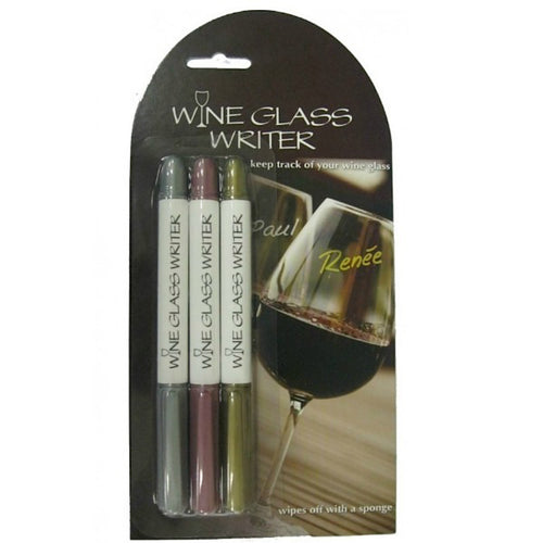 Wine Glass Writers - Metallic set/3