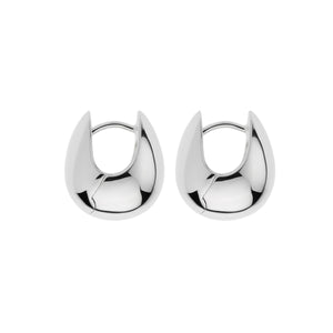 Najo - Mode Huggie Earrings Silver