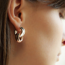 Load image into Gallery viewer, Najo - Tumble Earrings Silver &amp; Rose Gold