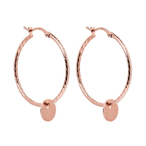 Najo - Cayman Hoop Rose Gold Earrings