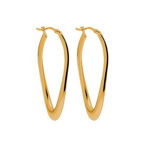 Najo - Basta Yellow Gold Hoop Earrings