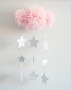 Mobile - Tuille Cloud Pale Pink & Silver