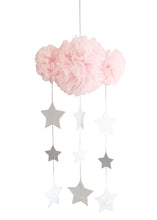 Load image into Gallery viewer, Mobile - Tuille Cloud Pale Pink &amp; Silver