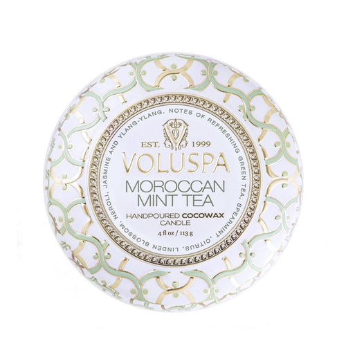 Voluspa - Moroccan Mint Tea Decorative Small Tin Candle
